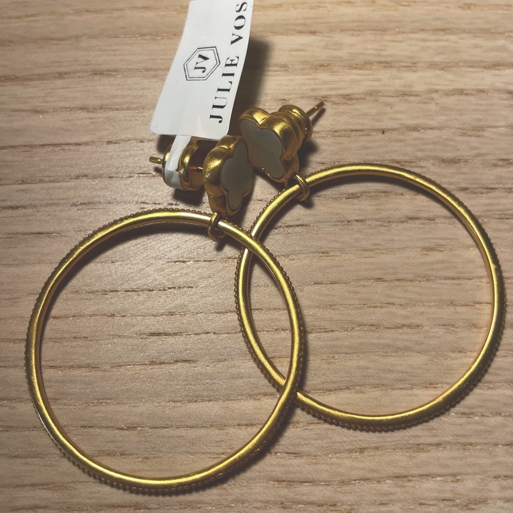 NWT Julie Vos Chloe Cirque Hoop Earrings
